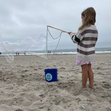 giant bubble wand for kids making large bubbles outdoors